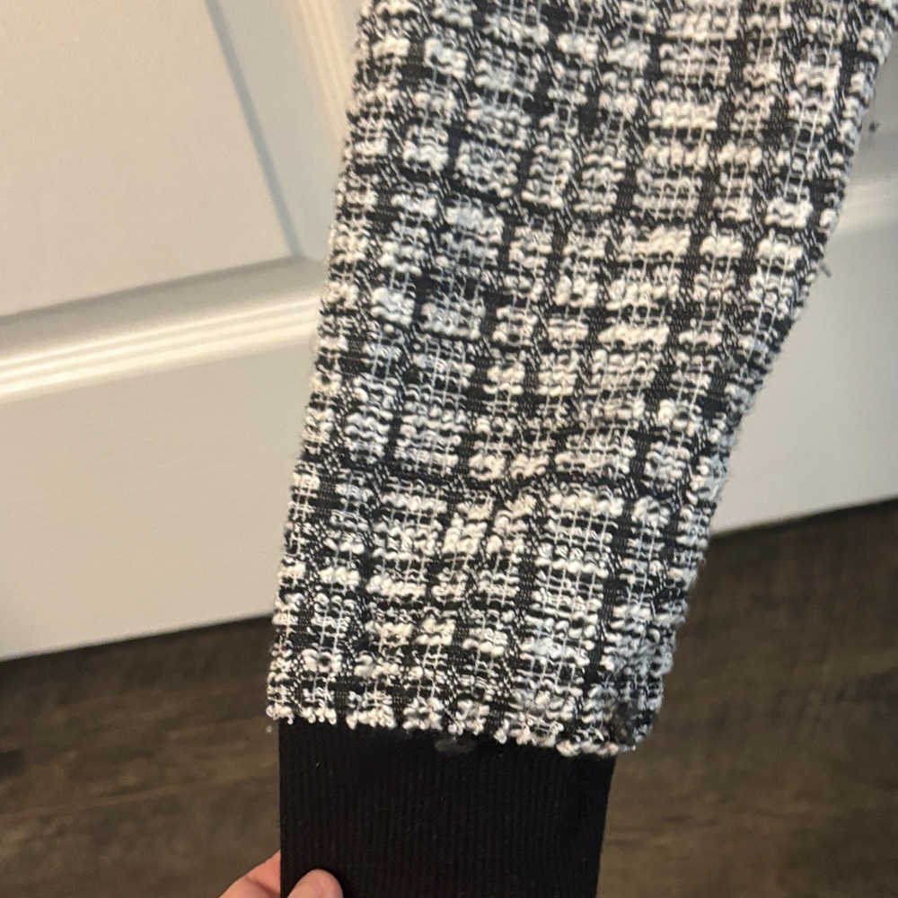 Madden NYC Black and White Checkered Bomber Jacket - Picture 6 of 11